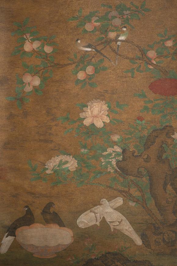 中鴻信佚名?秋庭禽戲圖