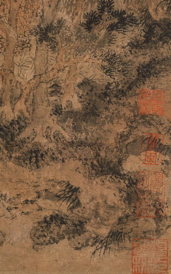 中鴻信王蒙（1308-1385）?秋山讀書圖
