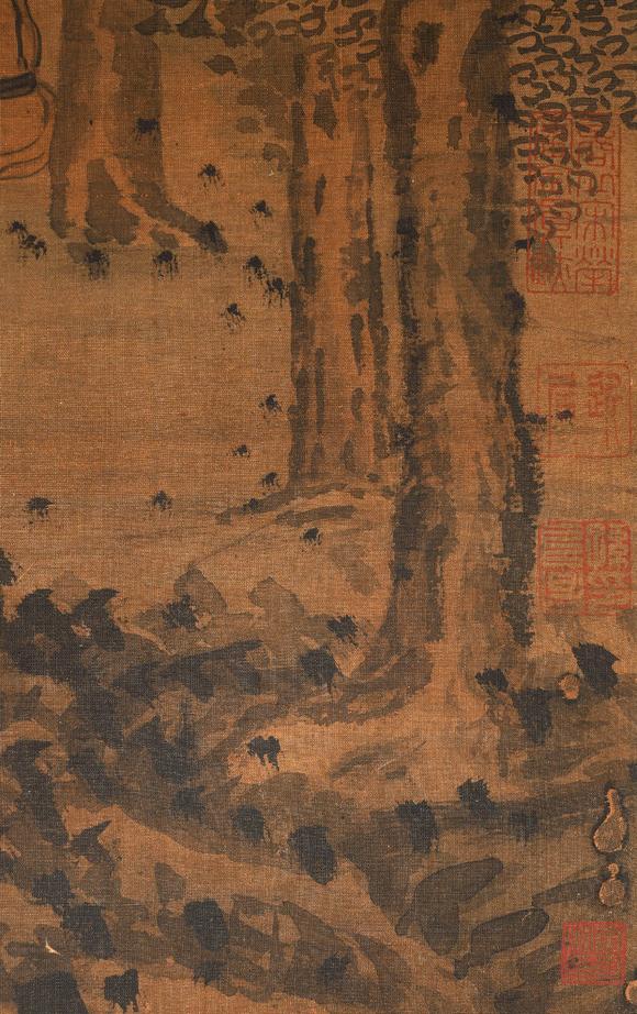 中鴻信沈周（1427-1509）?秋溪坐話圖軸