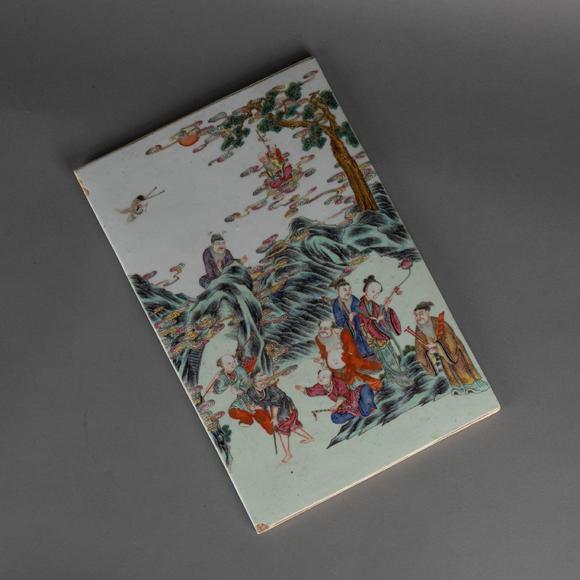 （和正堂株式會社）吉祥美術(shù)民國 粉彩人物故事瓷板
