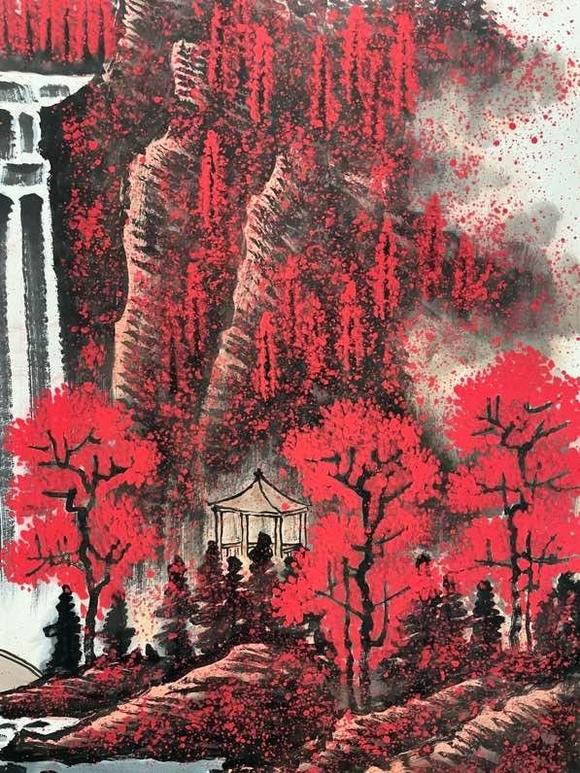 日本松町古美李可染 萬山紅遍圖