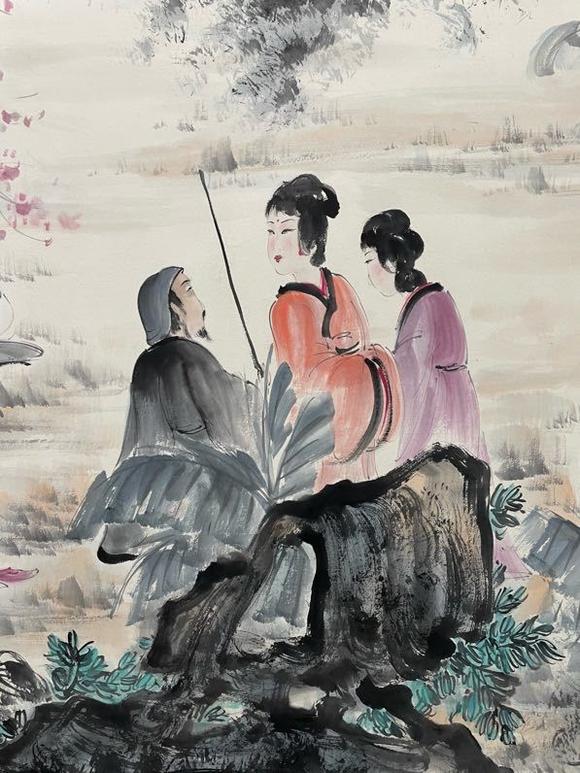 日本松町古美傅抱石 人物圖
