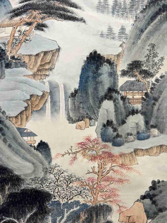 日本松町古美張大千 山水