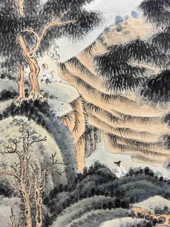 日本松町古美張大千 山水