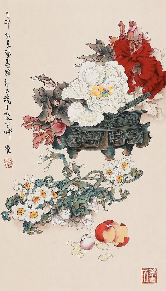 藝是拍賣鄭乃珖 花卉清供