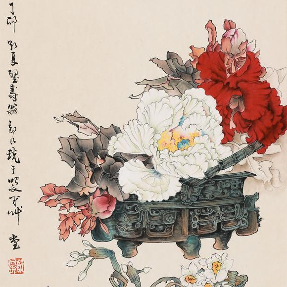 藝是拍賣鄭乃珖 花卉清供