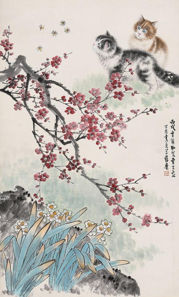 藝是拍賣(mài)曹克家 雙貓圖