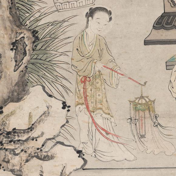 藝是拍賣仇珠 庭園清話圖