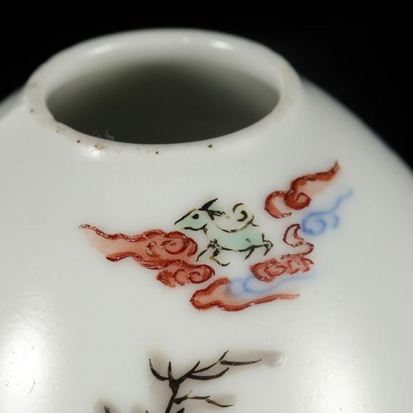 藝是拍賣清康熙·青花五彩張仙射彈紋水盂