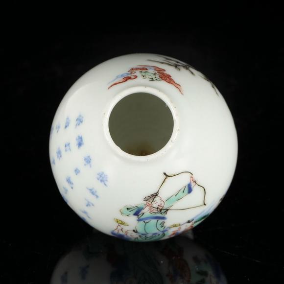 藝是拍賣清康熙·青花五彩張仙射彈紋水盂