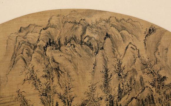 東京銀座（古美術(shù)宋磁）皇六子  山水扇面