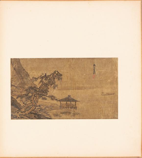 東京銀座（古美術(shù)宋磁）夏圭（南宋）（山中商會(huì)珍藏）  松亭漁隱