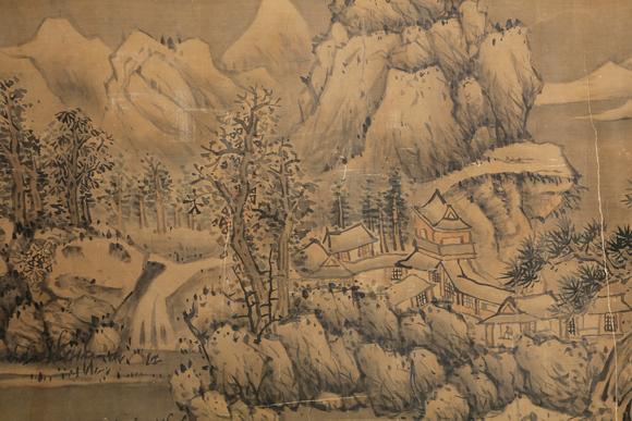 東京銀座（古美術宋磁）藍瑛  關山積雪