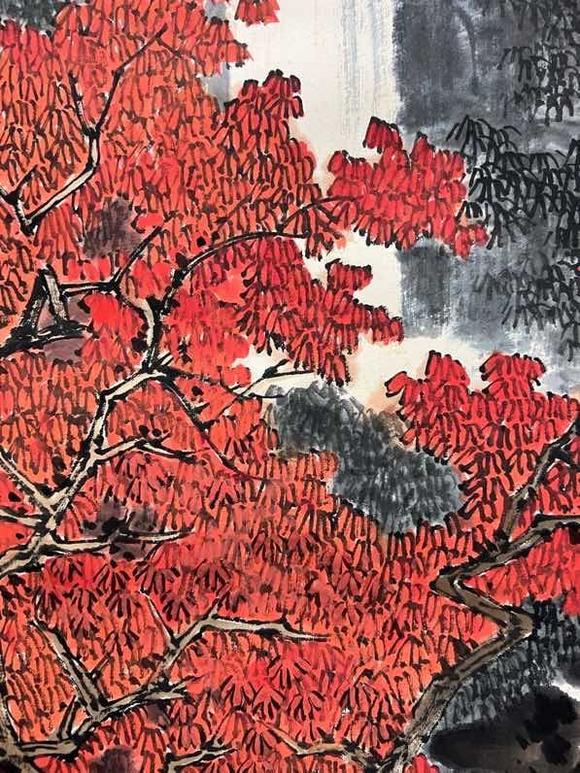 日本松町古美白雪石 飛瀑圖