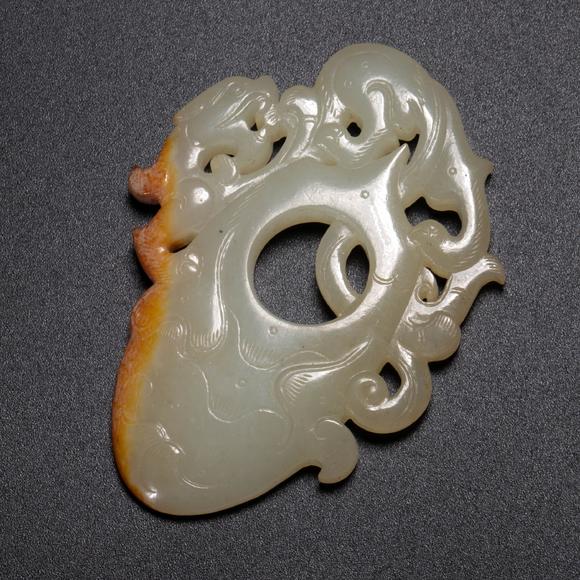（和正堂株式會社）吉祥美術(shù)明 白玉螭龍玉佩