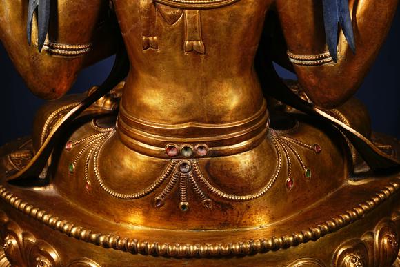 日本東競(jìng)株式會(huì)社16世紀(jì) 銅鎏金四臂觀音