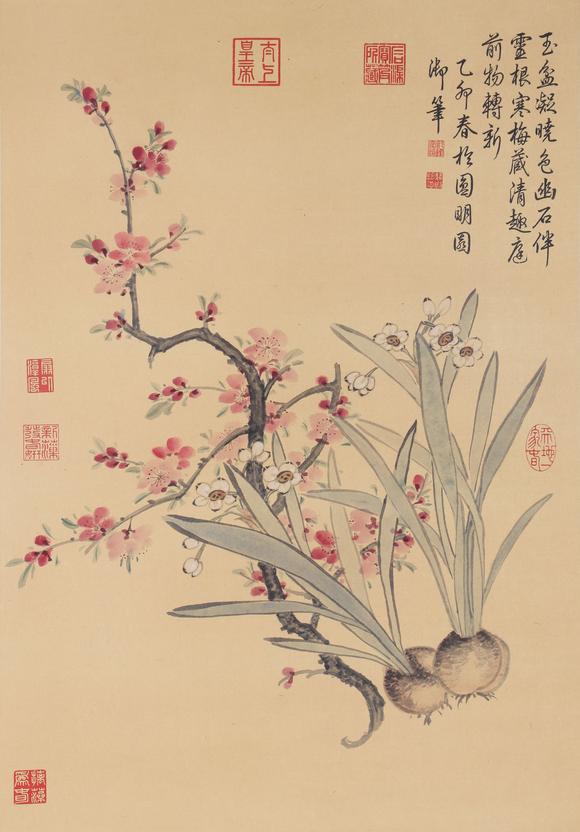 東京新日本乾隆帝（1711-1799）　清供圖　紙本立軸