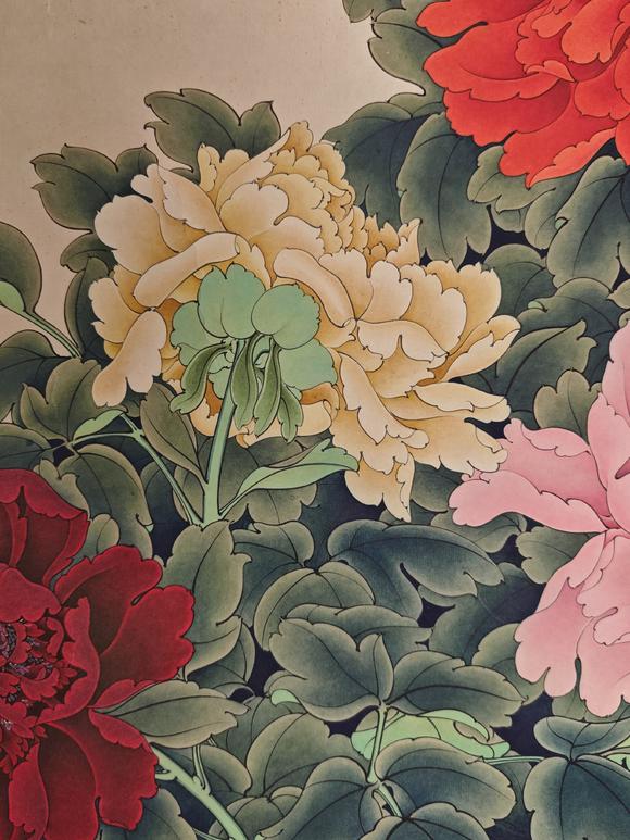 東京新日本俞致貞（上款人東方人同志）（1915-1995）　和平鴿　紙本立軸