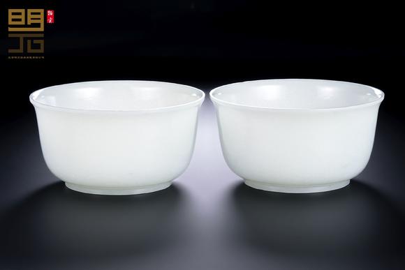 北京明石拍賣有限公司清康熙 白玉碗一對(duì)
