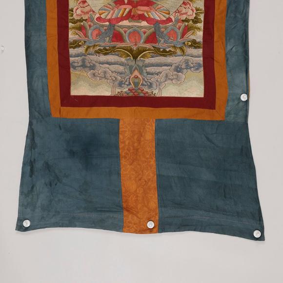 藝是拍賣清·刺繡唐卡文殊菩薩坐像
