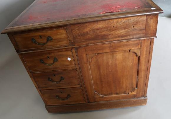 TooveysA good late George III mahogany twin-pedestal desk, in the manner of