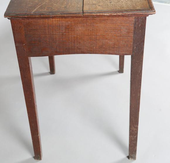 TooveysA George III provincial oak side table, probably North Country, the
