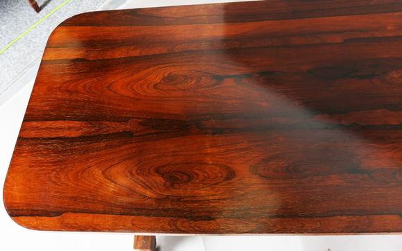 TooveysAn early Victorian rosewood centre table, fitted with two frieze dra