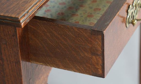 TooveysA late 19th century provincial oak side table, fitted with a single