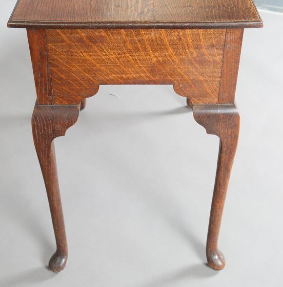 TooveysA late 19th century provincial oak side table, fitted with a single