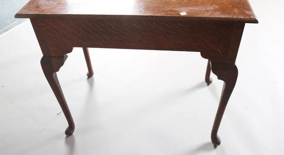 TooveysA late 19th century provincial oak side table, fitted with a single