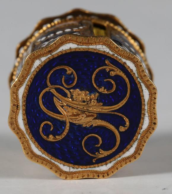 TooveysA fine 19th century gold, varicoloured enamelled and ruby set novelt