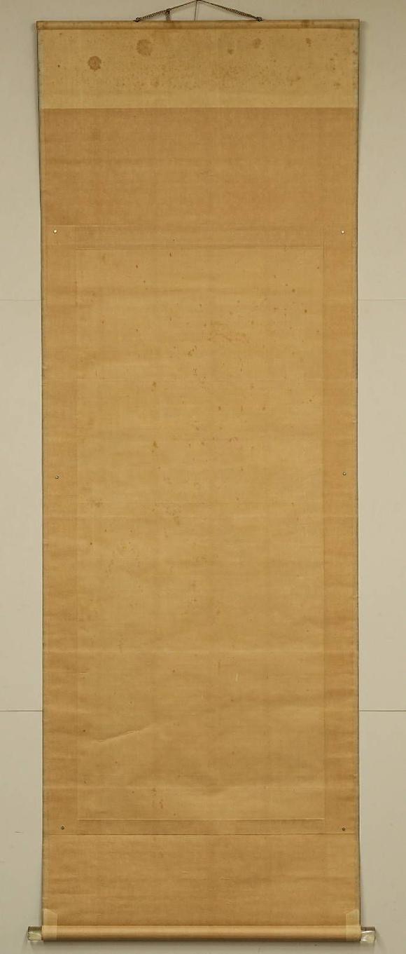 京都祇園會拍賣沈銓 朝顔に子貓図 絹本掛軸 日本桐箱附 日本古裂裝裱 鷹見遊山舊藏 出版著錄附