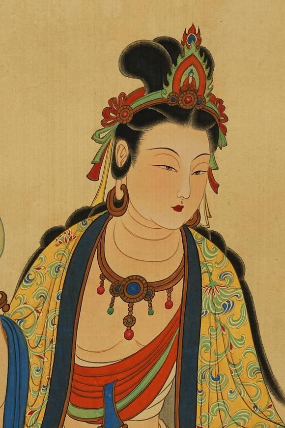 京都祇園會(huì)拍賣張大千 觀世音菩薩 絹本掛軸