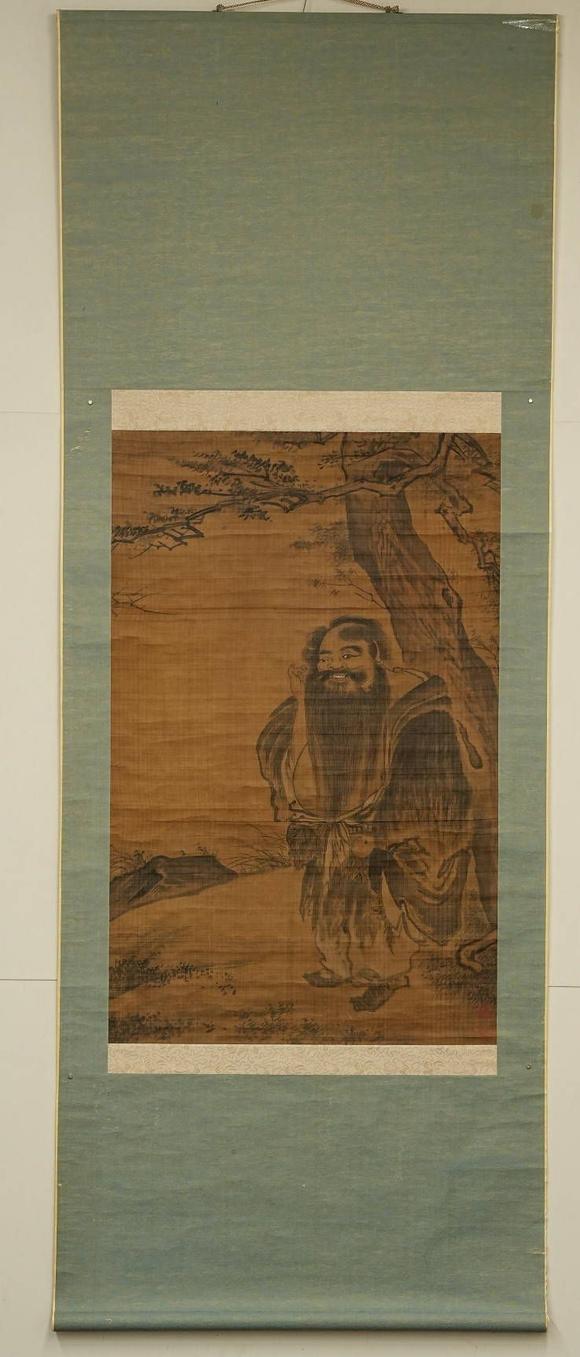 京都祇園會拍賣佚名 人物圖 絹本掛軸
