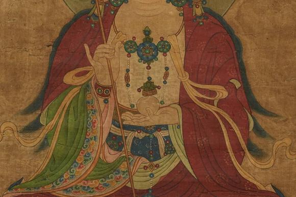 京都祇園會(huì)拍賣寶寧寺地藏王 水陸畫 絹本掛軸
