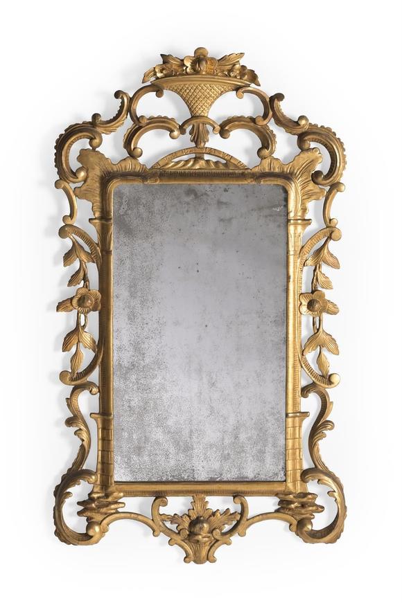 DreweattsA GEORGE II CARVED GILTWOOD MIRROR, CIRCA 1755