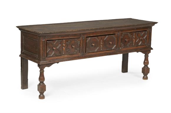 DreweattsA CHARLES II OAK DRESSER BASE, CIRCA 1685