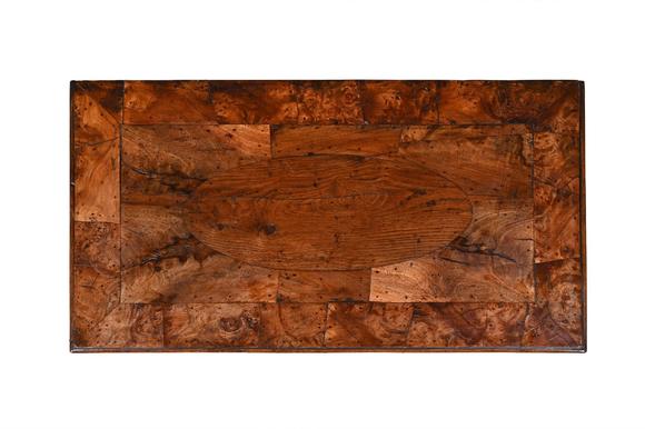 DreweattsA WILLIAM & MARY BURR YEW, ELM AND BURR ELM CABINET ON STAND, CIRCA 1690