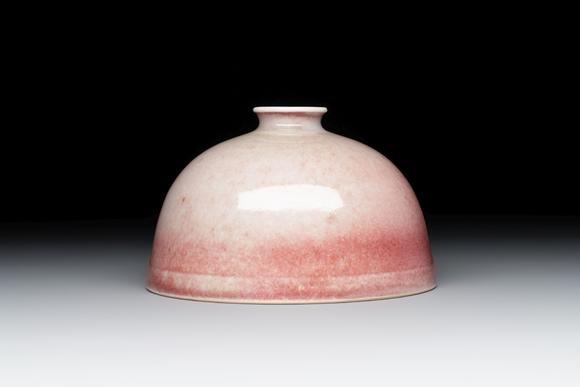 Rob Michiels AuctionsA Chinese peachbloom-glazed water pot or taibaizun, Kangxi mark and possibly of the period