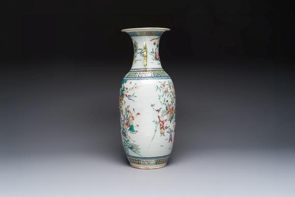 Rob Michiels AuctionsA Chinese famille rose vase with narrative design, 19th C.
