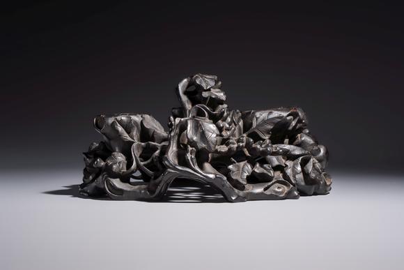 Rob Michiels AuctionsTwo large Chinese carved wooden stands, 19th C.