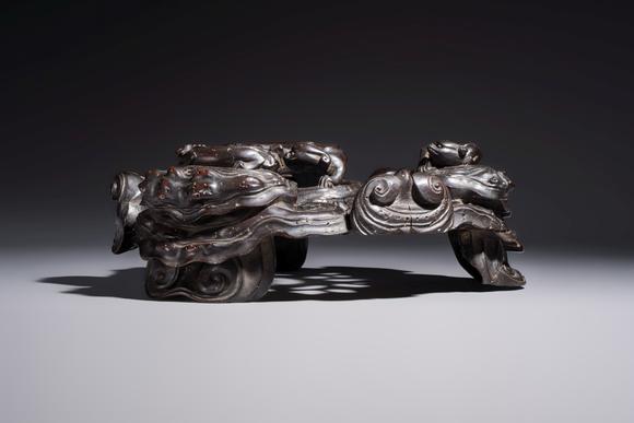 Rob Michiels AuctionsTwo large Chinese carved wooden stands, 19th C.