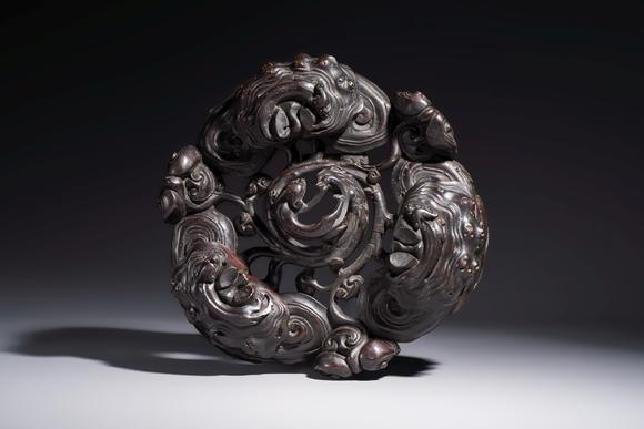 Rob Michiels AuctionsTwo large Chinese carved wooden stands, 19th C.