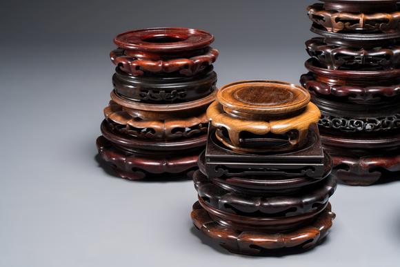 Rob Michiels AuctionsA collection of 20 Chinese wooden stands, 19/20th C.