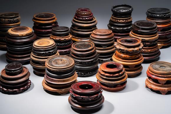 Rob Michiels AuctionsA collection of 75 Chinese wooden stands, 19/20th C.