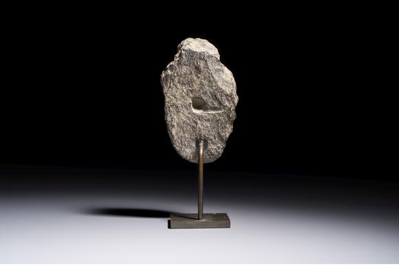 Rob Michiels AuctionsA Gandhara grey schist relief fragment of a Bodhisattva head, 3rd/4th C.