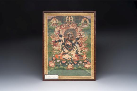 Rob Michiels AuctionsA Tibetan 'Mahakala' thangka, 19th C.