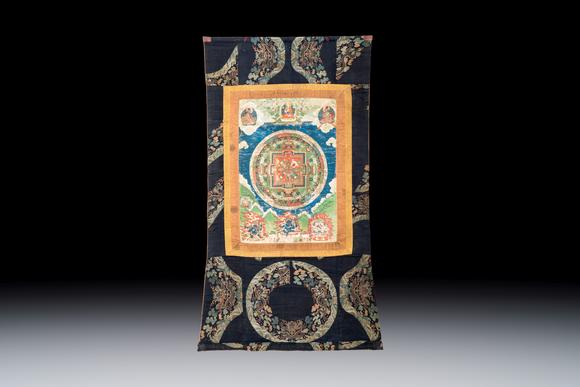 Rob Michiels AuctionsA Tibetan 'Vajrasana Mandala' thangka, 19th C.