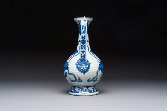 Rob Michiels AuctionsA Chinese blue and white 'Magic Fountain' ewer, heaven ? mark, Jiajing