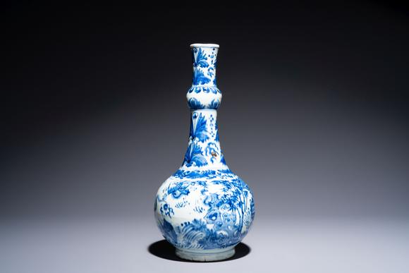 Rob Michiels AuctionsA rare Chinese blue and white bottle vase with narrative design, Transitional period